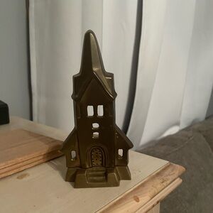 Heavy church candle holder.